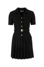 MIU MIU Luxurious Black Stretch Wool Dress - Women's Mini Style