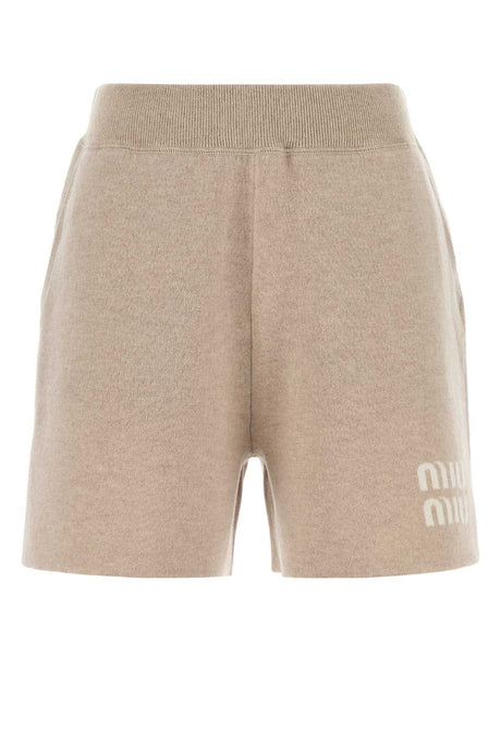 MIU MIU Cashmere Blend Mini Shorts