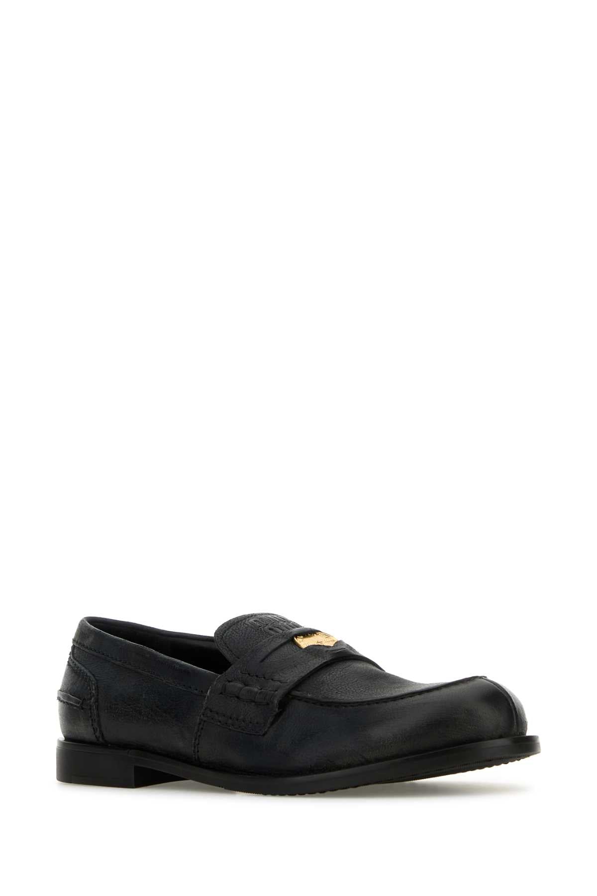 MIU MIU Elegant Leather Loafers for Women - Size 9