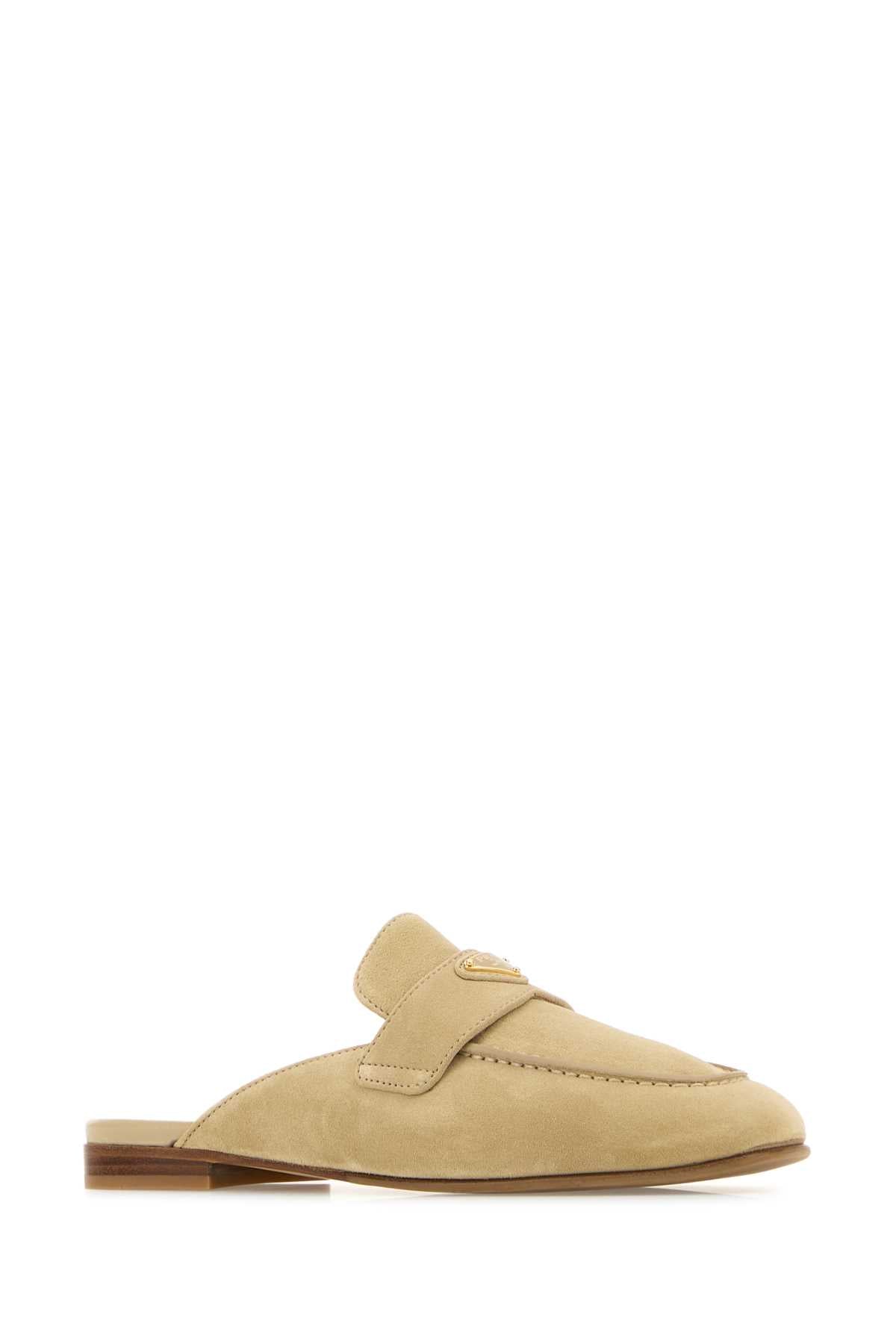 PRADA Chic Sand Suede Slippers for Women