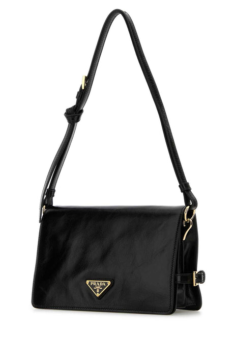 PRADA Mini Black Leather Shoulder Handbag