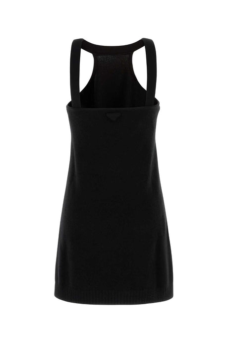 PRADA Chic Black Wool Mini Dress