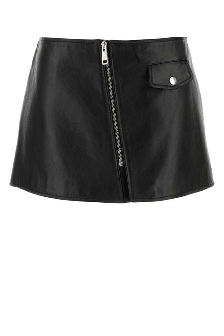 PRADA Chic Women's Mini Leather Skirt