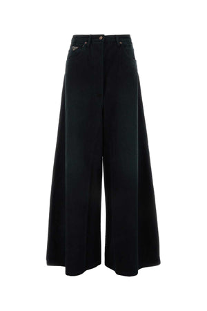 PRADA Wide-Leg Black Denim Jeans for Women