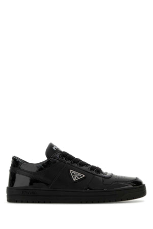 PRADA Chic Black Leather Downtown Sneakers for Women