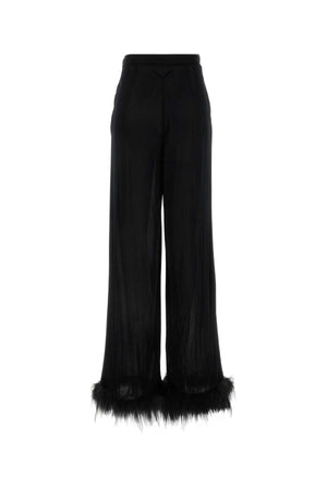 PRADA Satin Wide-Leg Pants for Women