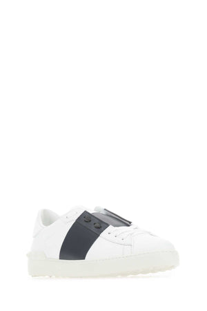 VALENTINO GARAVANI Leather Open Sneakers with Contrasting Band