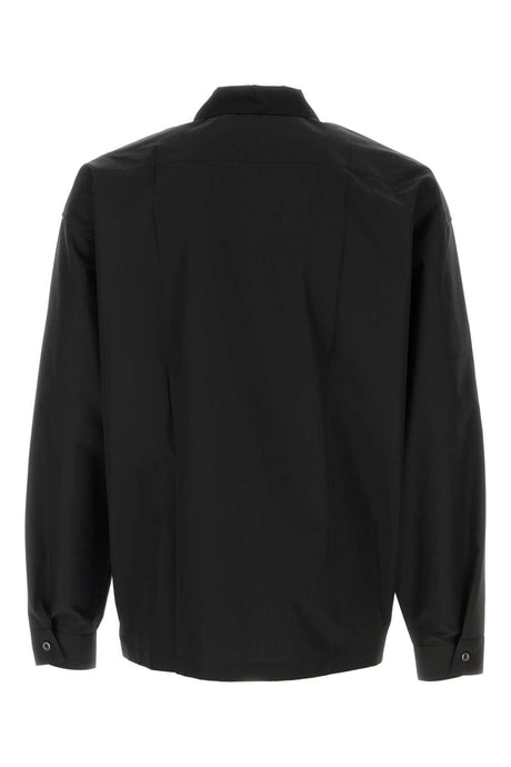 PRADA Classic Black Cotton Blend Shirt for Men - Size Medium