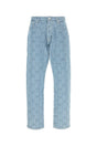 KENZO Embroidered Light Blue Denim Jeans for Men