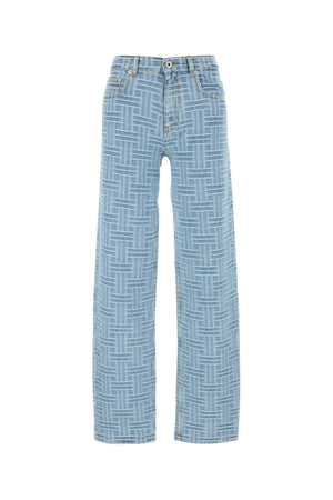 KENZO Embroidered Light Blue Denim Jeans for Women