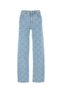 KENZO Embroidered Light Blue Denim Jeans for Women