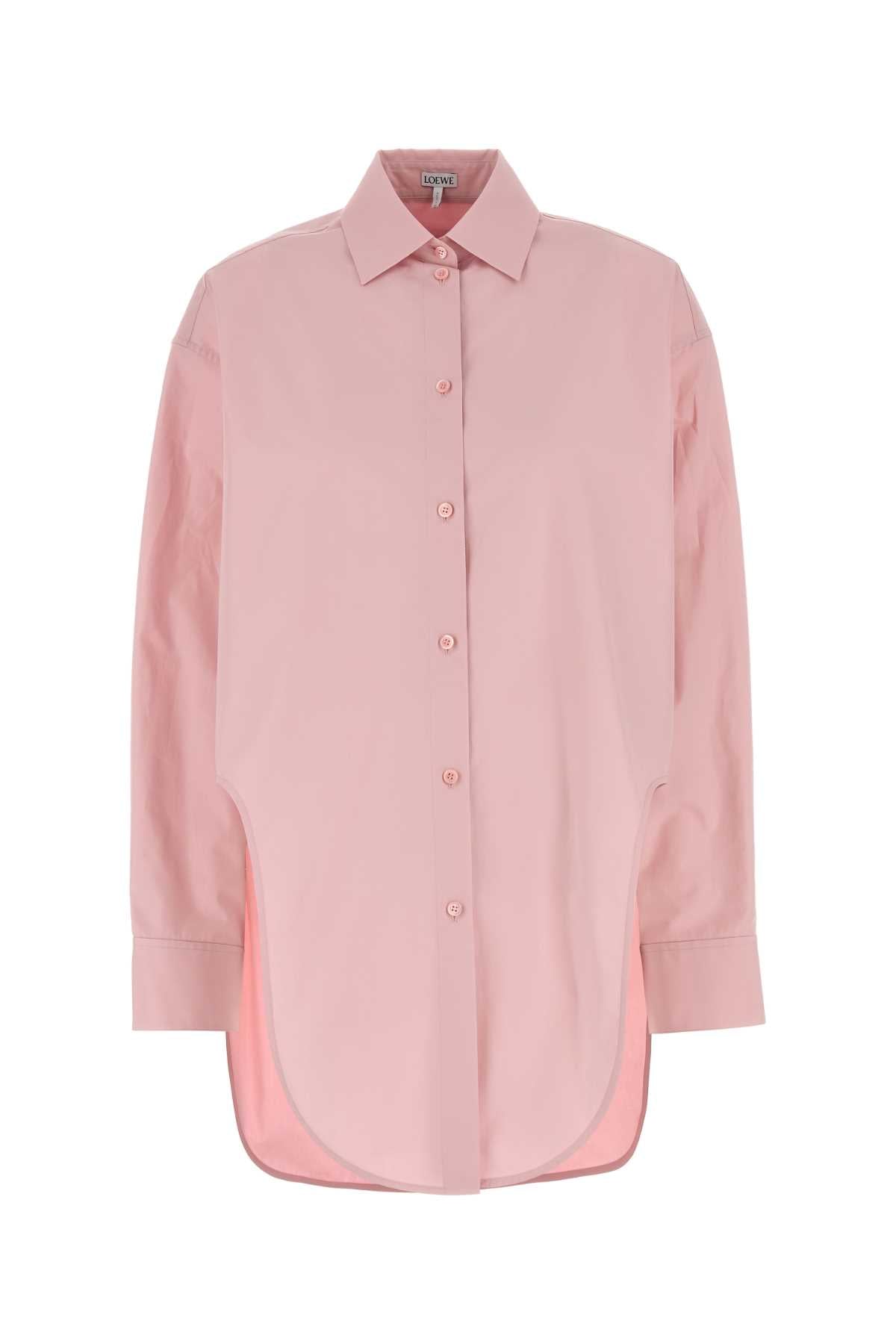 LOEWE Oversize Pink Poplin Shirt for Women