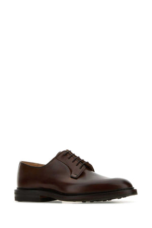 CROCKETT&JONES Brown Leather Lace-Up Shoes for Men