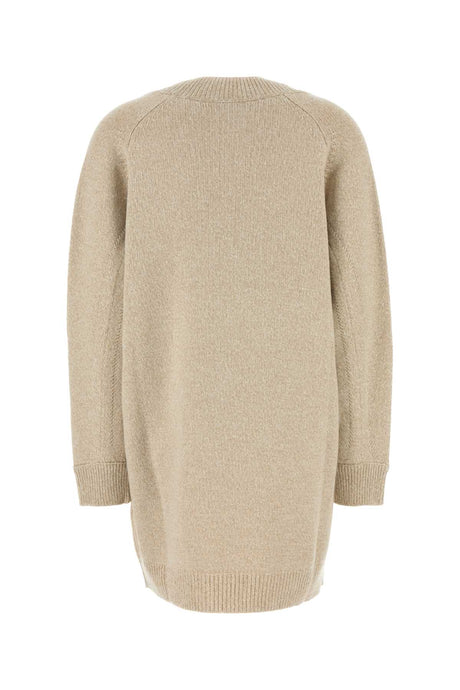 VERSACE Elegant Beige Wool Blend Sweater Dress