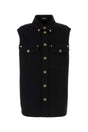 VERSACE Stylish Black Denim Vest for Men