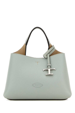 TOD'S Mini Leather Handbag - Powder Blue, 25 cm Width