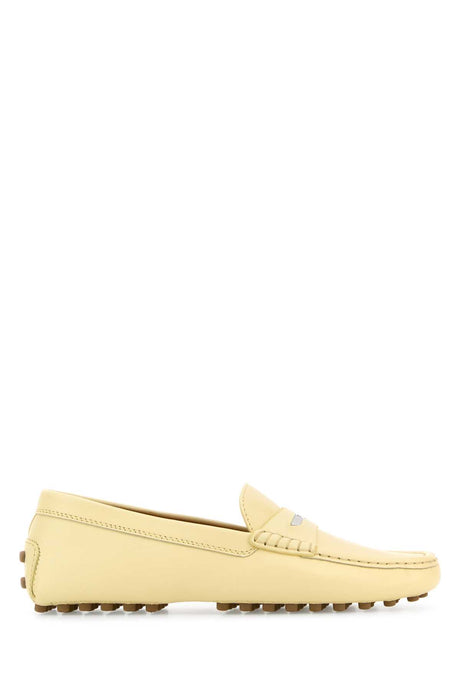 TOD'S Pastel Yellow Leather Loafers for Women