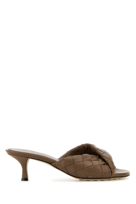 BOTTEGA VENETA Mud Nappa Leather Blink Flat Sandals - 5 cm Heel