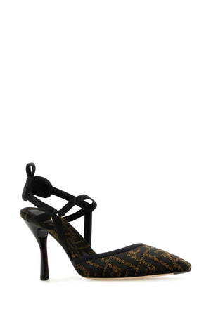 FENDI Embroidered Chenille Pumps with 8.5 cm Heel Height