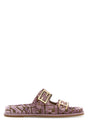 FENDI Embroidered Velvet and Jacquard Slippers