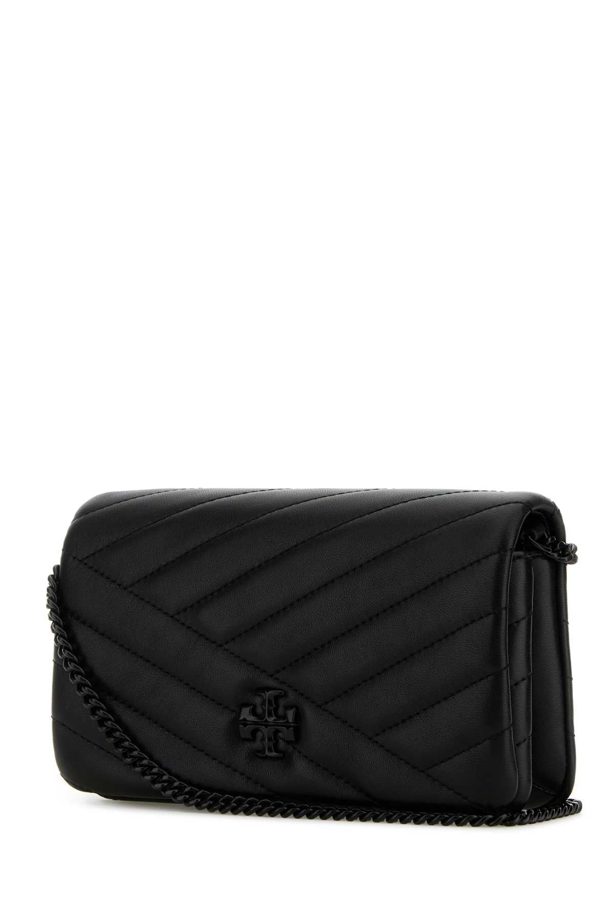 TORY BURCH Mini Black Leather Kira Clutch