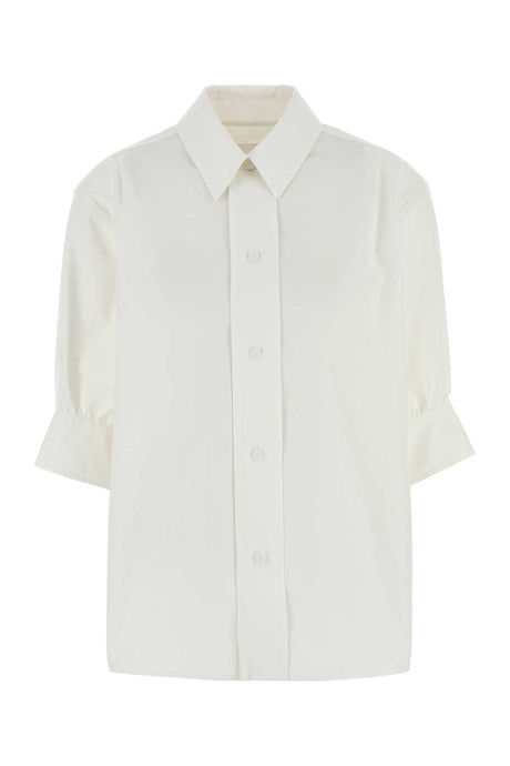 JIL SANDER Elegant Women's White Poplin Shirt