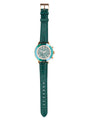 SWAROVSKI Chic Green Leather Octea Chrono Watch - 43 mm