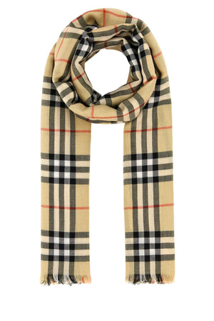 BURBERRY Embroidered Cashmere Blend Scarf - 200 cm x 100 cm