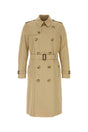 BURBERRY Classic Beige Cotton Heritage Kensington Trench Jacket