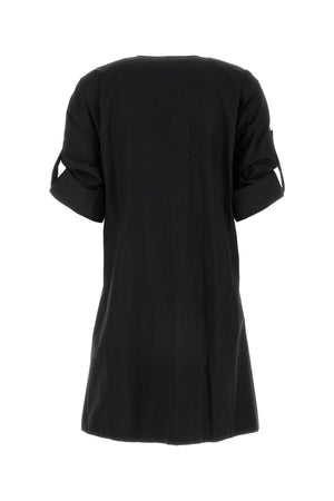 LOEWE Elegant Black Poplin Mini Dress for Women