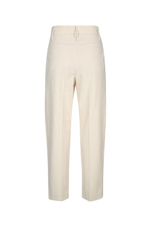 BRUNELLO CUCINELLI Tailored Women's Pants with Pleats - Fall 2024