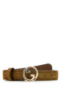 GUCCI Caramel Suede Mini Belt for Women