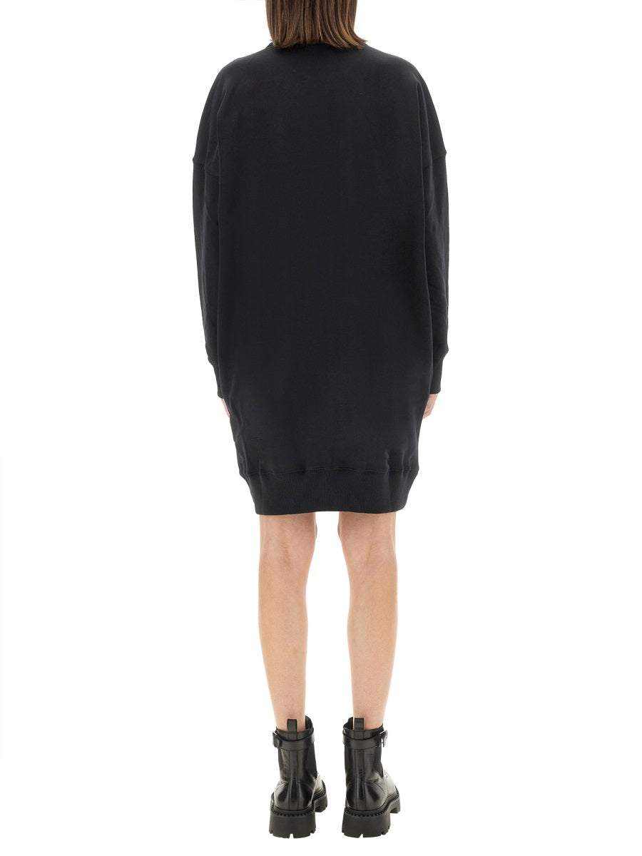 MSGM Brushed Logo Mini Dress - Size S