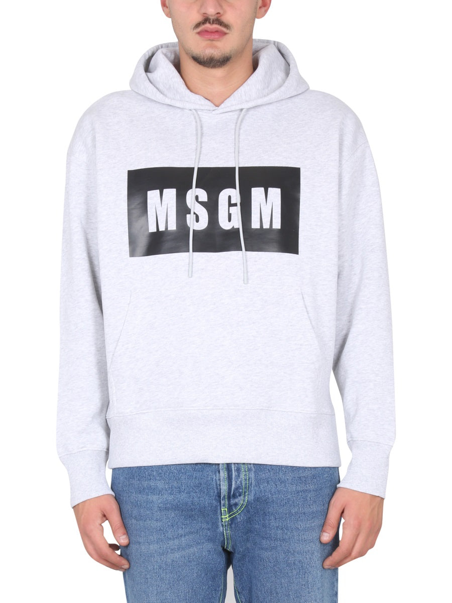 MSGM Logo Box Hoodie for Men