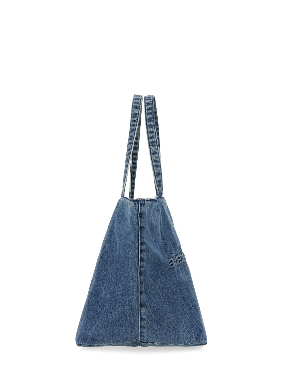 ALEXANDER WANG Medium Punch Denim Tote Handbag