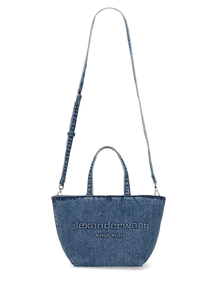 ALEXANDER WANG Mini Punch Denim Tote Handbag