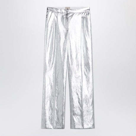 THE GARMENT High-Waisted Wide-Leg Trousers in Silver