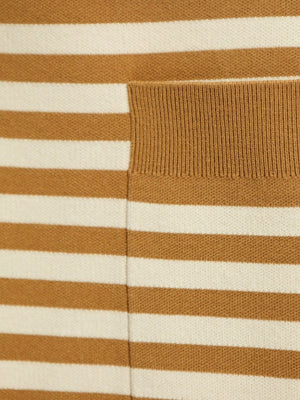 MAX MARA Elegant Striped V-Neck Cardigan