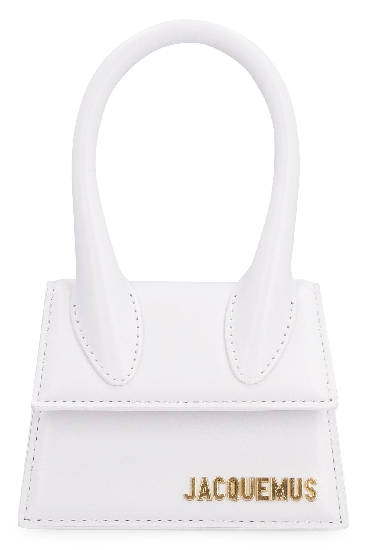 Chic and Compact: White Leather Clutch for Women by JACQUEMUS