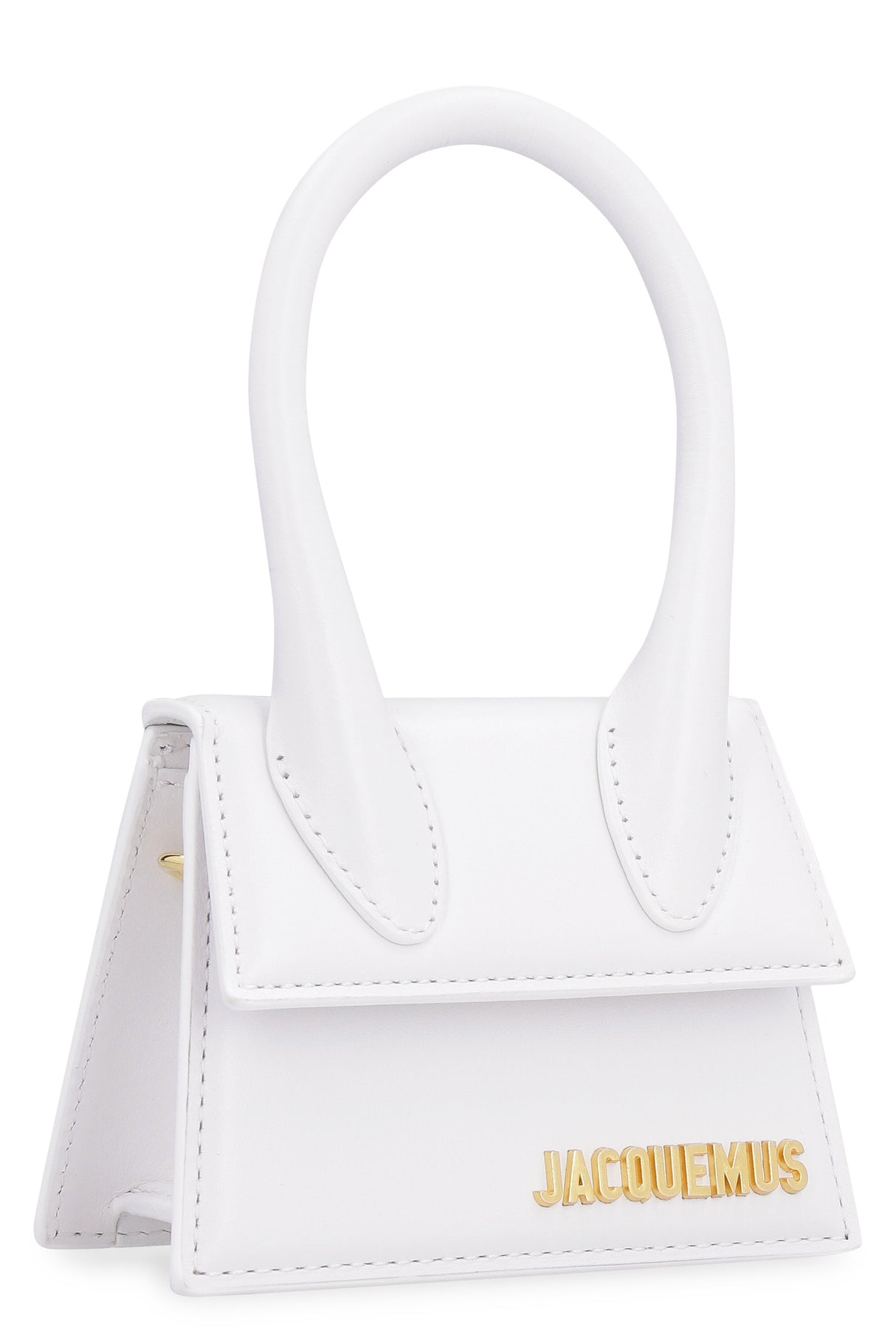 Chic and Compact: White Leather Clutch for Women by JACQUEMUS