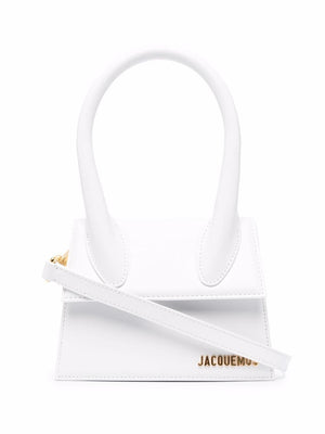 JACQUEMUS White Leather Le Chiquito Top-handle Handbag