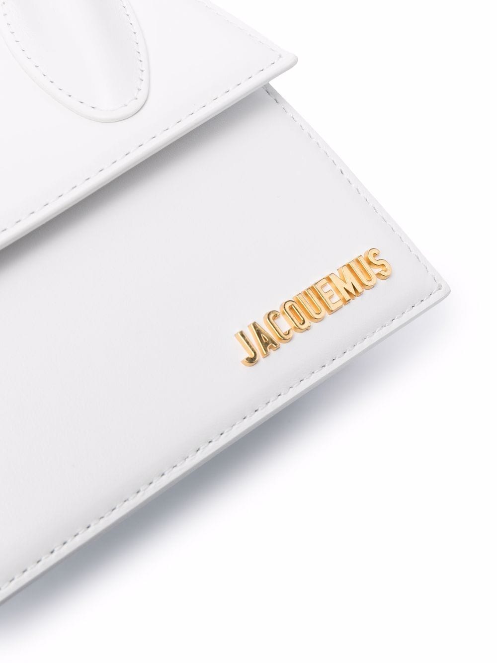 JACQUEMUS White Leather Le Chiquito Top-handle Handbag