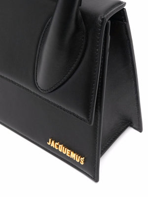 JACQUEMUS The Grand Icon Leather Handbag - Black