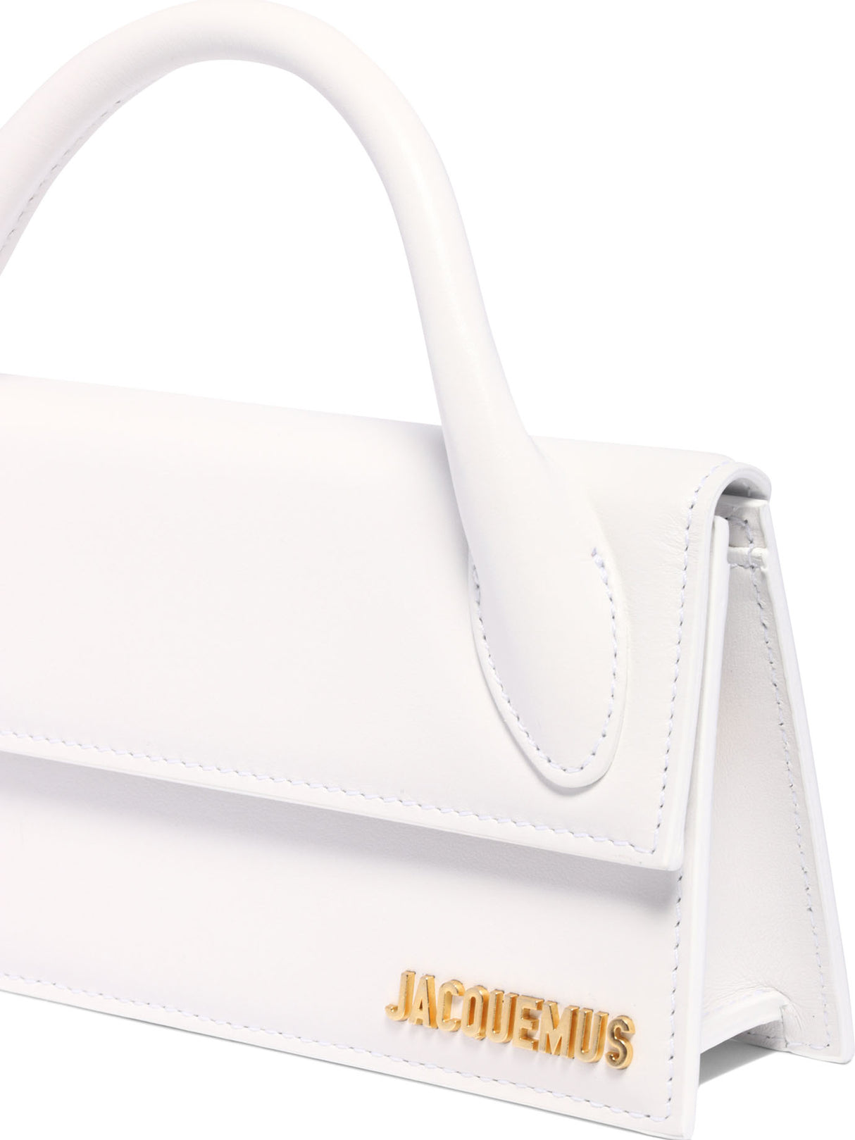 JACQUEMUS Women's Elegant White Leather Mini Crossbody Bag SS24