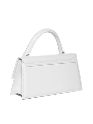 JACQUEMUS Women's Elegant White Leather Mini Crossbody Bag SS24