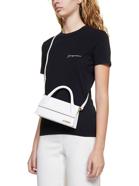 JACQUEMUS Women's Elegant White Leather Mini Crossbody Bag SS24