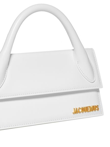 JACQUEMUS Women's Elegant White Leather Mini Crossbody Bag SS24