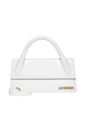 JACQUEMUS Women's Elegant White Leather Mini Crossbody Bag SS24