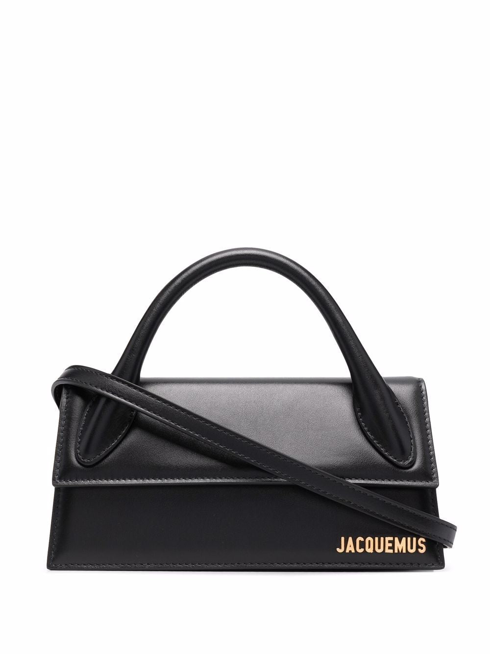 JACQUEMUS Mini Denim Leather Foldover Top Handbag