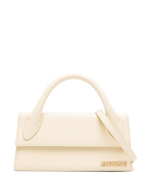 JACQUEMUS Mini Denim Leather Foldover Top Handbag